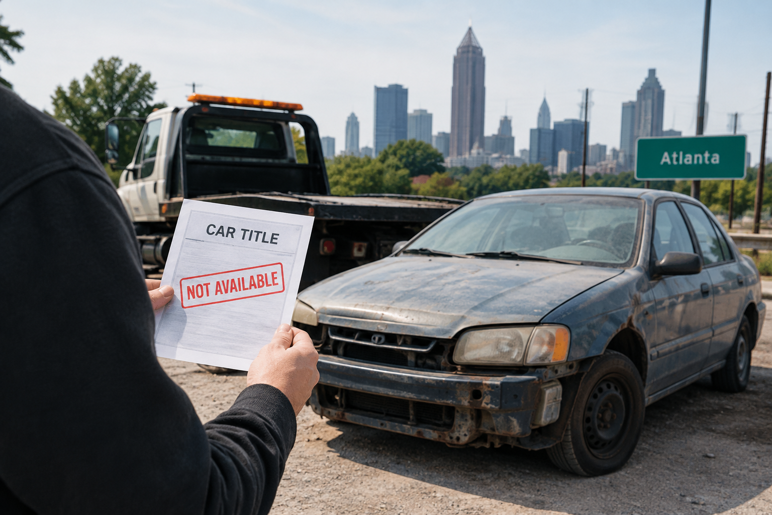 Selling a junk car in Atlanta without a title
